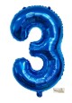 16″ Blue Foil Balloon – Number 3