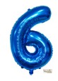 16″ Blue Foil Balloon – Number 6