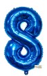 16″ Blue Foil Balloon – Number 8