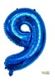 16″ Blue Foil Balloon – Number 9