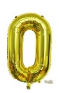 16″ Gold Foil Balloon – Number 0