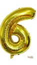 16″ Gold Foil Balloon – Number 6