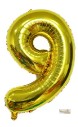16″ Gold Foil Balloon – Number 9