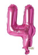 16″ Pink Foil Balloon – Number 4