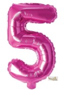 16″ Pink Foil Balloon – Number 5