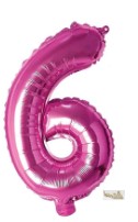 16″ Pink Foil Balloon – Number 6