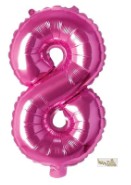 16″ Pink Foil Balloon – Number 8