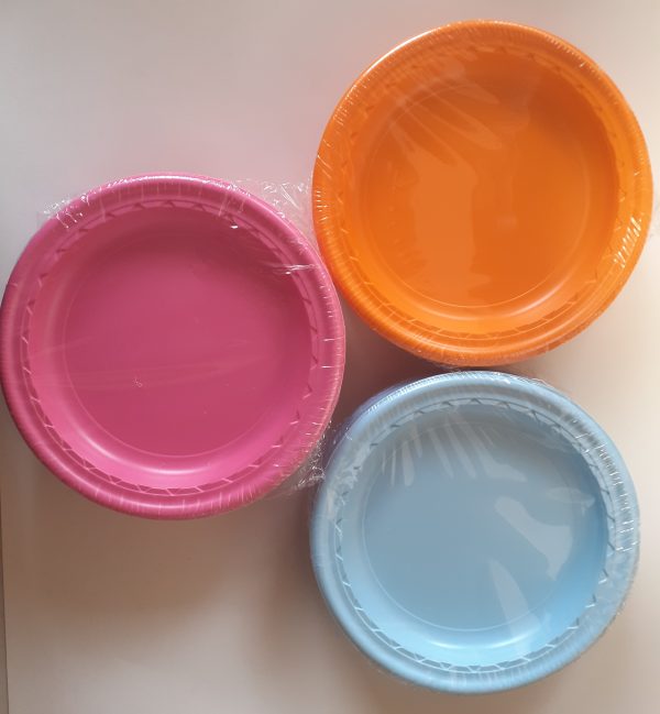 Round Dessert Plastic Disposable Plates 25ct - Gold - Image 7