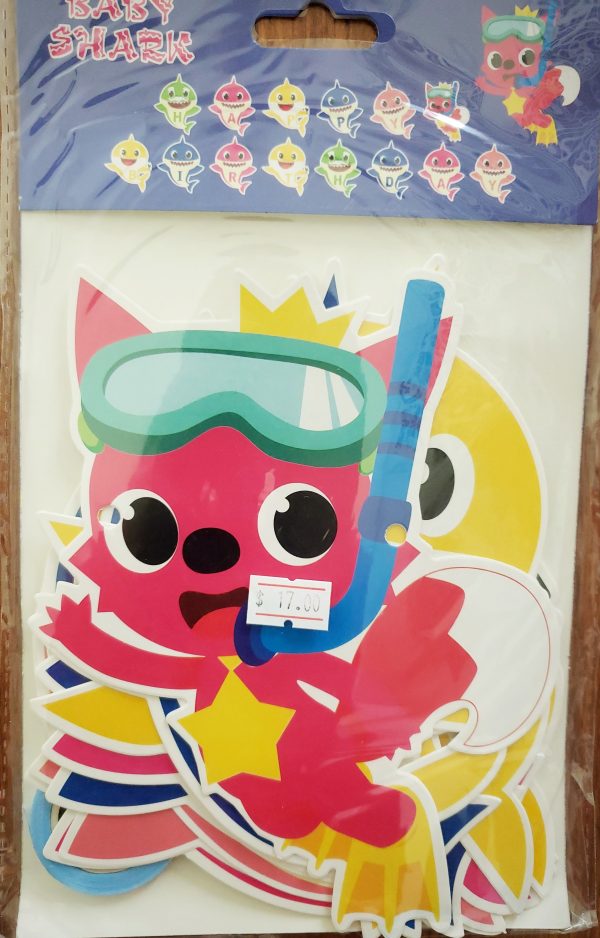 Baby Shark Happy Birthday Banner