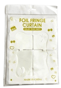 Square Doorway Curtain Party Backdrop – White
