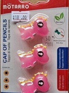 Motarro Pencil Toppers 3ct – Pink Dinosaurs