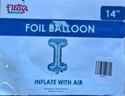 14″ Holographic Silver Foil Balloon – Letter I