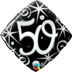 Std 50th Birthday Elegant Foil Balloon