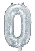 14″ Holographic Silver Foil Balloon –  Letter O