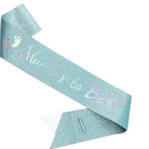 Mother To Be Sash – Holographic Blue