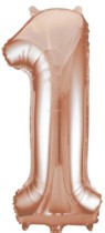 Rose Gold 40″ Foil Balloon – Number 1