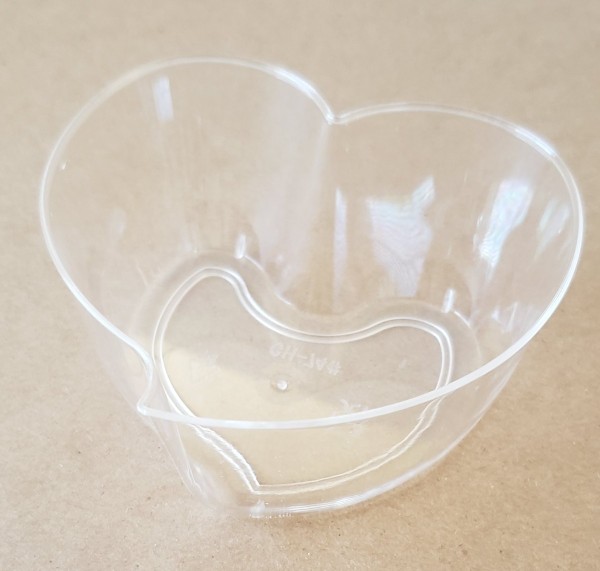 Heart Shape Disposable Plastic Dessert Cups - 5ct