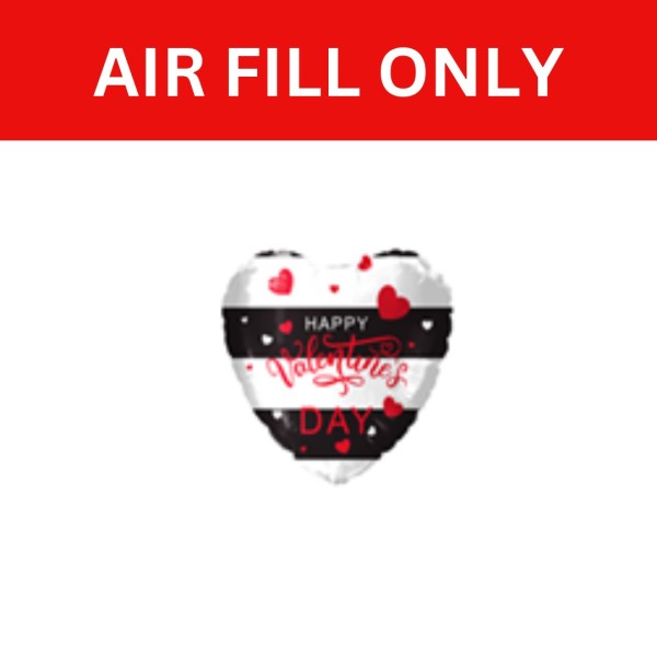 HVD Black and White Foil Balloon - 10 inch