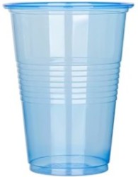 Fluorescent Blue Disposable Plastic Cups 12oz – 50ct