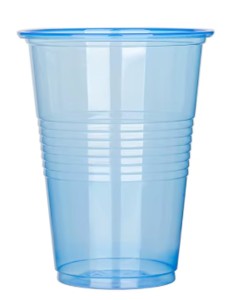 Fluorescent Blue Disposable Plastic Cups 12oz – 25ct