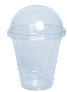Clear Slushie Plastic Cups and Hole Dome Covers 12oz – 50ct