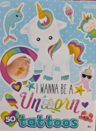 I Wanna Be Unicorn Tattoo 50ct