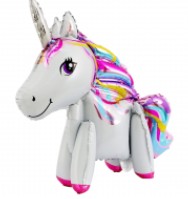 22 inch Unicorn Airwalker Foil Balloon – White