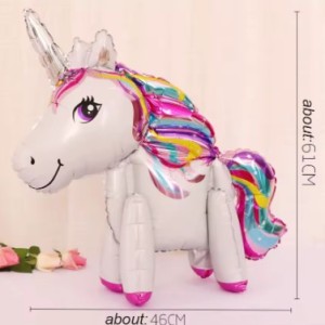 22 inch Unicorn Airwalker Foil Balloon – White