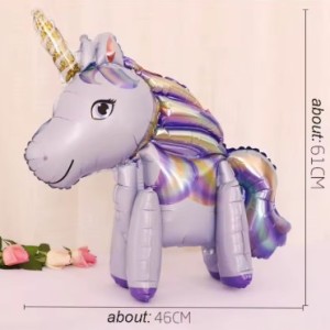22 inches Unicorn Airwalker Foil Balloon – Purple