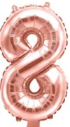 16″ Rose Gold Foil Balloon Number 8