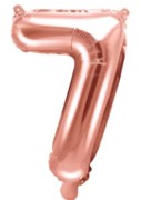 16″ Rose Gold Foil Balloon Number 7