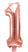 16″ Rose Gold Foil Balloon Number 1