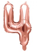 16″ Rose Gold Foil Balloon Number 4