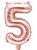 16″ Rose Gold Foil Balloon Number 5