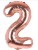 16″ Rose Gold Foil Balloon Number 2