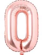 16″ Rose Gold Foil Balloon Number 0