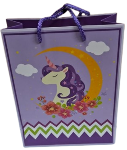Unicorn Medium Paper Gift Bag – Purple