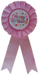 Happy Birthday Ribbon Badge – Pink