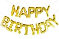 16 inches Happy Birthday Letter Foil Balloon – Gold