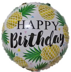 Std Happy Birthday Pineapple Foil Balloon