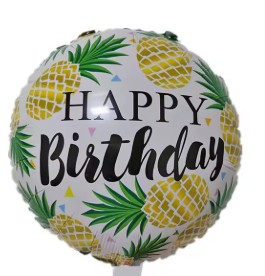 Std Happy Birthday Pineapple Foil Balloon