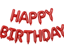 17 inches Happy Birthday Letter Foil Balloon – Red