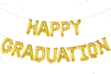 Happy Graduation Letter Foil Balloon – Gold