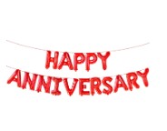 Happy Anniversary Foil Letter Balloon – Red