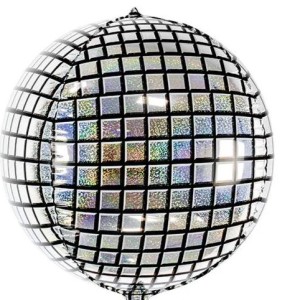Silver Disco Ball Orbz Foil Balloon – 22 inch