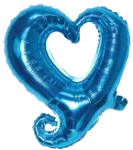 Blue Open Heart Foil Balloon – 30 inches