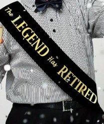 The Legend Has Retired Sash – Black