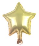 5″ Star Foil Balloon 5ct – White Gold