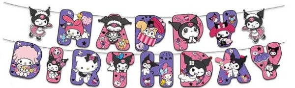 Kuromi Birthday Banner