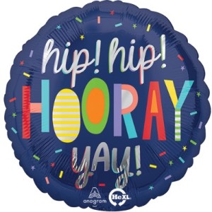 Std Hip Hip Hooray Foil Balloon